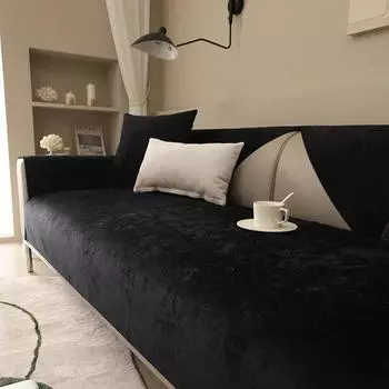 New Four Seasons Universal Sofa Cushion Light Luxury and High-end Feel Cover Cloth Solid Color Anti Slip Seat mat 70x70cm