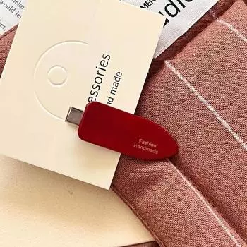 New French Sweet Red Large Bow Hair Clip for Women Cute Versatile Bangs Side Clip Hairpin Girls Hair Accessories