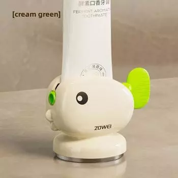 New Fully Automatic Whale Suction Cup Toothpaste Squeezer Toothpaste Rack Wall-mounted Children s Toothpaste Squeezer 1PCS зелёный