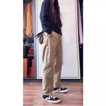 New Functional Small Triangle White Label Loose Conical Thin American Work Trousers Men s Casual Pants M