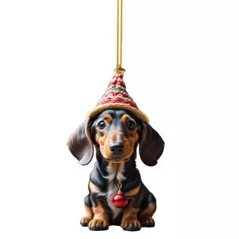 New Funny Dog Christmas Tree Decorations Dachshund Christmas Decorations One Size