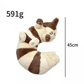 New Furret Plush Big Tail Stand Around The Neck Pillow Cute Plush Doll 45cm