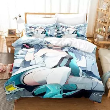 New Game Girls Frontline: Neural Cloud Bedding Set Single Twin Full Queen King Size Bed Set Adult Kid Bedroom Duvet cover Sets EU Twin 135x200cm
