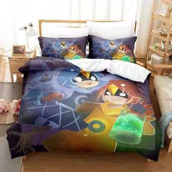 New Game OneS Bedding Set Single Twin Full Queen King Size Bed Set Adult Kid Bedroom Duvet cover Sets 3D Anime Bed Sheet Set EU Twin 135x200cm