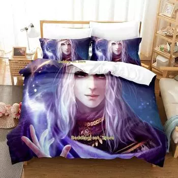 New Game Wizard Bedding Set Cartoon Anime three-piece set Adult Kid Bedroom Duvetcover Sets 3D Kawaii Wizard camas 70x133cm 2pcs