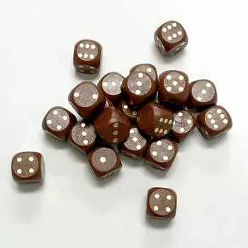New Games Order Brown 15mm Wooden Dice (30 pieces)