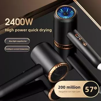 New Generation High-Speed Hair Dryer 2400W High-Power Blue Light Negative Ion Ultra Silent Recommended For Home Hair Salons us