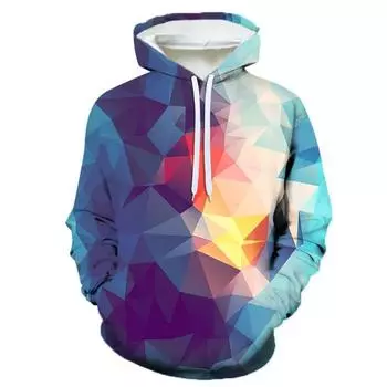 New Geometric 3d Printed Spring Fall Men s Hoodie Fashion Personality Casual Hip Hop Trend Loose Plus Size Clothing S