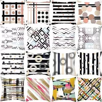 Новая Геометрическая Подушка Чехол Главная Подушка Красный Диван Сиденье Декор Декоративный 40x40cm