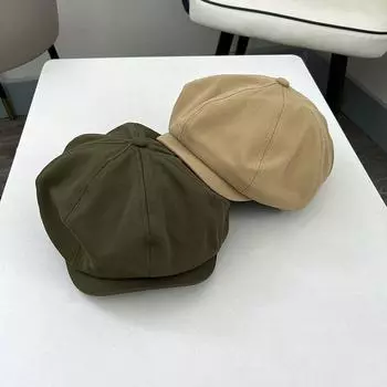 New girls beret spring and autumn fashion versatile children s short brim painter hat boys star anise hat tide reference age 4-7 years old-50-53CM