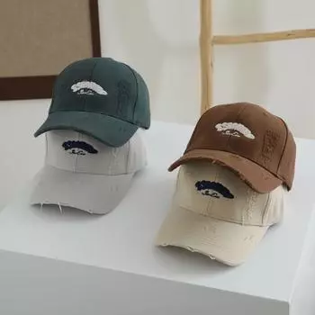 New Golf Cap Four Seasons Outdoor Hard Top Hat Ladies Youth Casual Ripped Patch Flying Baseball Cap M56-58cm чёрный