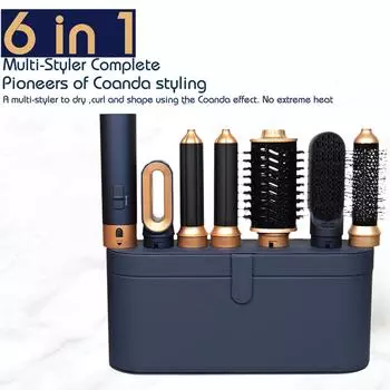 New Hair Dryer 6 in1 Multi Hair Styler Curling Iron Hair Straightener With Hair Brush Hairdryer For Hair Dryer Hair Multi Styler us