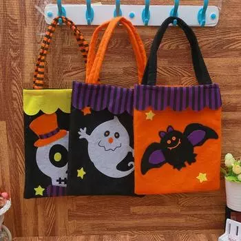 New Halloween Halloween Candy Bag Cloth Trick or Treat Snack Gift Bag Happy Halloween Ghost Festival Pumpkin Tote Bag