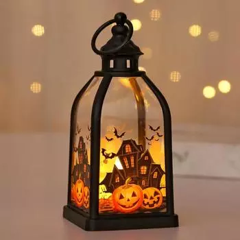 New Halloween Pumpkin Lantern Retro Portable Ghost Festival Night Light Halloween Dress Up Props Scene Arrangement