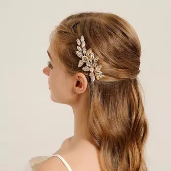 Новая заколка для волос ручной работы для невесты с высококлассным ощущением и универсальной кромкой для подстригания волос, сплав, страз, жемчуг, зажим-утконос