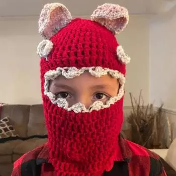 Новая вязаная крючком шапка рыбака с белыми ромашками и радужным узором для взрослых Adult 57-59cm