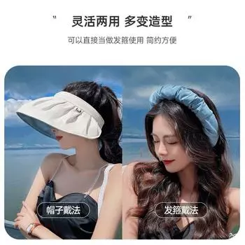 New hat, high-end sunscreen hat, summer face covering, streamer headband, sunshade outdoor sunshade hat Adjustable жёлтый