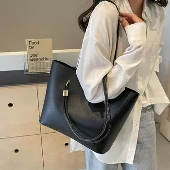 Новая вместительная сумка через плечо, простая и универсальная сумка для поездок на работу, сумка-тоут, модная и трендовая сумка для невесты, сумка подмышкой, женская сумка