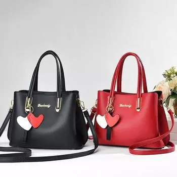 Новая женская сумка большой вместимости, красная свадебная сумка невесты, модная женская сумка через плечо, простая ручная сумка для мамы