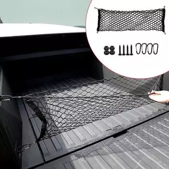 NEW High-end Car Back Rear Mesh Trunk Seat Elastic String Net Set Universal Storage Bag Pocket Cage Auto Organizer Seat Back Bag