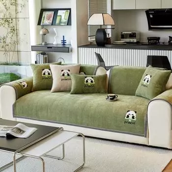 New High-end Chenille Sofa Cushion, Universal Full Cover Sofa Cushion, Non-slip Armrest and Backrest Cover for All Seasons 70*70cm