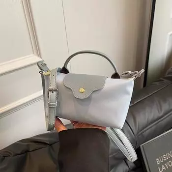 New high-end niche design retro casual shoulder bag trendy fashion messenger bag белый