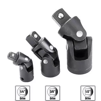 New High Quality Impact Universal Joint Socket Swivel Set, 3Pcs 1/2 3/8 1/4