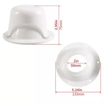 New High Quality White ABS RV Roof Vent Cap RV Roof Vent Cover With Screws