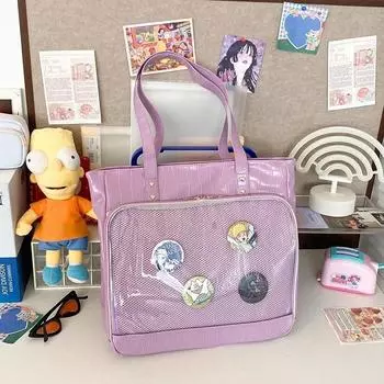 Новая высококачественная женская нейлоновая сумка-тоут на молнии с внутренним отделением, однотонная, универсальная, модная