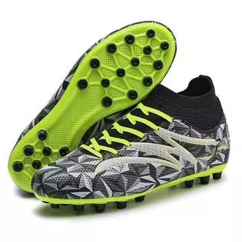 New high-top football shoes, boys, teenagers, students, broken nails, spikes, training shoes, grass football sneakers 35
