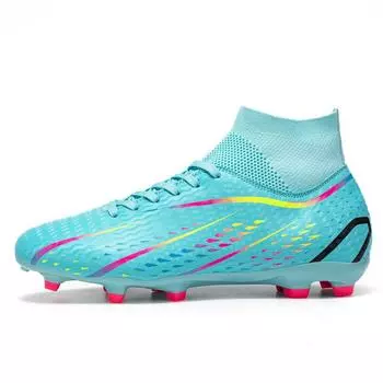 New high-top football shoes long broken nails 2025 men s and women s football shoes grass student training shoes 33