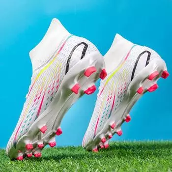 New high-top football shoes long broken nails 2025 men s and women s football shoes grass student training shoes 33