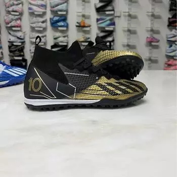 New high-top football shoes, men s and women s broken nails and long nails, students become artificial grass sports practical training shoes 35