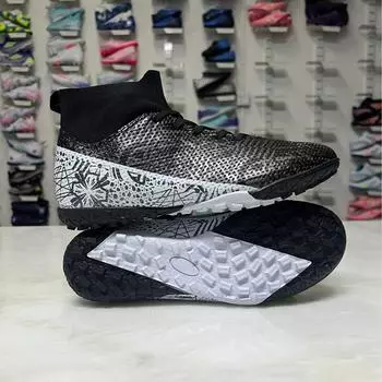 New high-top football shoes with broken nails for boys and girls, school training balls, long nails, foreign trade sports shoes 32