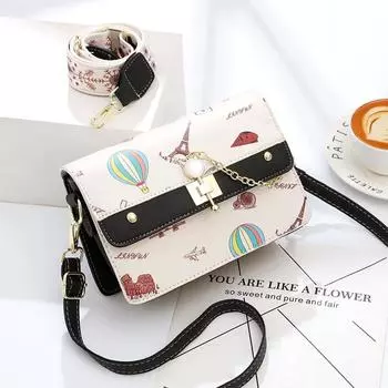 New High Value Small Fragrance Style Small Square Bag Spliced Fashion Print Fashion Shoulder Bag Fashion Crossbody Bag .