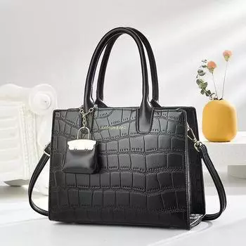 New High-value Stone Pattern Handbag Pendant Xiaobao Fashionable and Atmospheric Shoulder Bag Large Capacity Crossbody Bag .