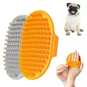 New Highly Rated Top Quality Gentle and Effective Pet Grooming Brush - Suitable for All Sizes and Coat Types - Promotes Healthy серый