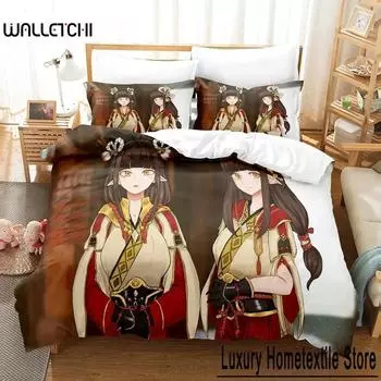 New Hinoa Minoto Bedding Set Single Twin Full Queen King Size Bed Set Adult Kid Bedroom Duvet cover Sets 3D Print Anime Game Bed 70x133cm 2pcs