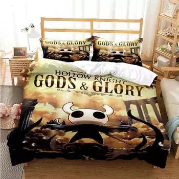 New Hollow Knight Fashion 3D Digital Printing Bedding Set Duvet Cover Comforter Bed Single Twin Full Queen Youth Girl Boys Gift EU Single(135x200cm)