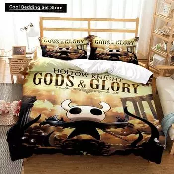 New Hollow Knight Fashion 3D Digital Printing Bedding Set Duvet Cover Comforter Bed Single Twin Full Queen Youth Girl Boys Gift US Queen(228x228cm)