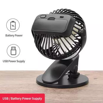 New Hot Sale USB Rechargeable Clip Desktop/Table Fan Mini Portable Clamp Fan 360degree Rotating Ventilator With Air Cooler Fan
