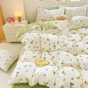 New Hot Wash Cloud Quilt Cover American Printed Floral Simple Wind Single Item Single Quilt Set Students Universal Bedding 150x200cm 1pcs