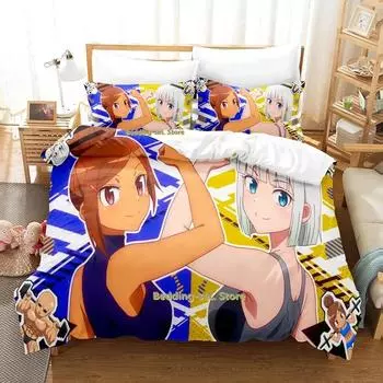 New How heavy are the dumbbells you lift Bedding Set Cartoon Anime three-piece set Adult Kid Bedroom Duvetcover Sets 70x133cm 2pcs