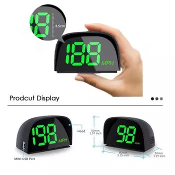 New HUD GPS Head Up Display Speedometer Odometer Car Digital Speed MPH Universal