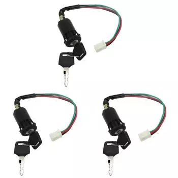 NEW Ignition Key Barrel Switch 4 Pin Wire Ignition Switch with Keys for ATV 50-2