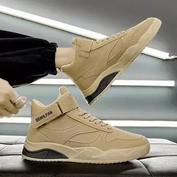 New In High Top Sneakers Male Trends 2024 Korean Style Offer Elegant Leisure Trend Legitimate Adults Work Men s Vulcanize Shoes 39