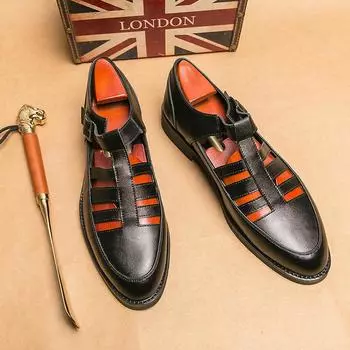 Новые летние сандалии для мужчин, модные белые, черные, деловые, натуральная кожа, на платформе, мужские свадебные туфли, формальные, повседневные, мужские 38