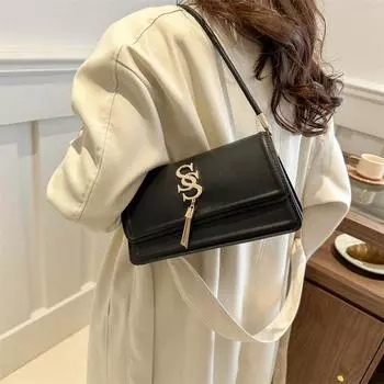 New Internet celebrity bag niche design high sense fashion foreign style underarm shoulder bag foreign style texture women s bag белый