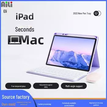 New iPad Leather Book-Style Case with Cloth Pattern for 9.7-12.9 Inch Tablets iPad 10.9/11 Premium чёрный