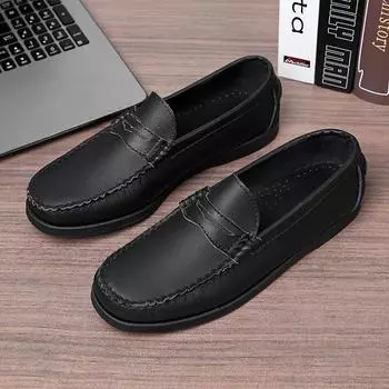 New Italian Genuine Leather Men s Shoes Luxury Brand Business Casual Shoes Designer Formal Loafers High Quality Walking Sneakers 39 чёрный